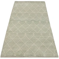 ECARPETGALLERY 5'7" x 8'0" Moroccan Tangier Hand-knotted Area Rug for Living Room, Dining Room and Bedroom in Blue