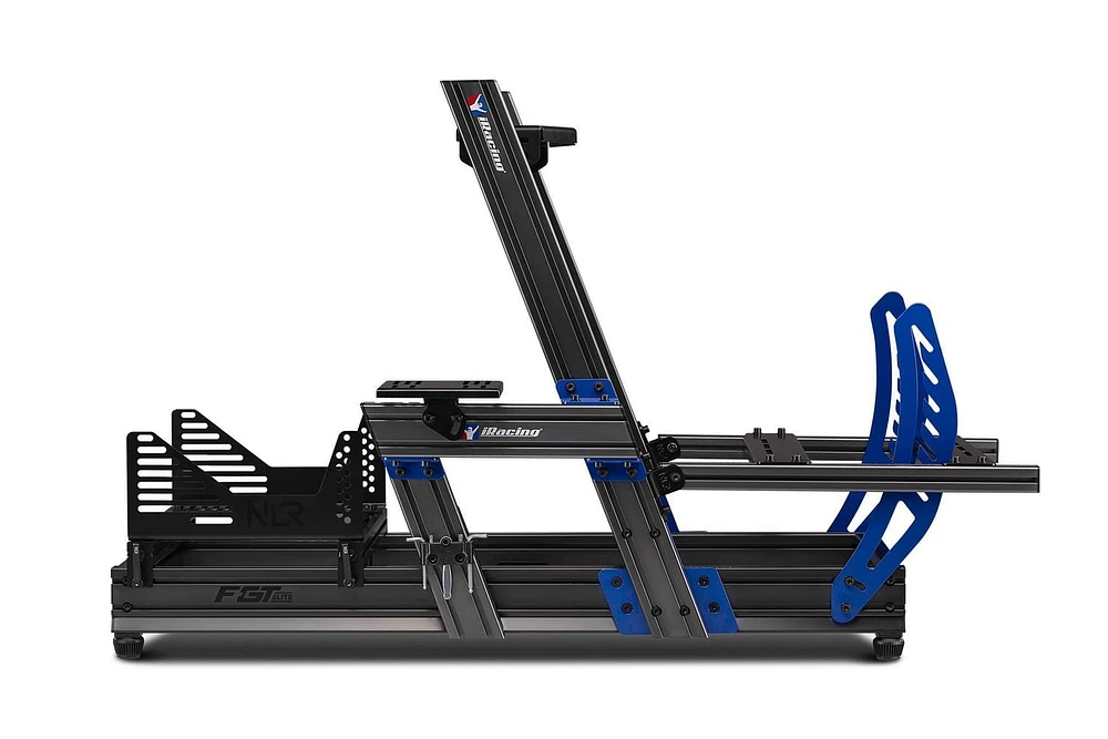 Cockpit de simulateur avec profilé d’aluminium Next Level Racing® F-GT Elite Formula et GT – Édition iRacing