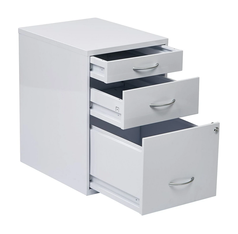 Classeur en métal OSP Designs de 22 po en blanc