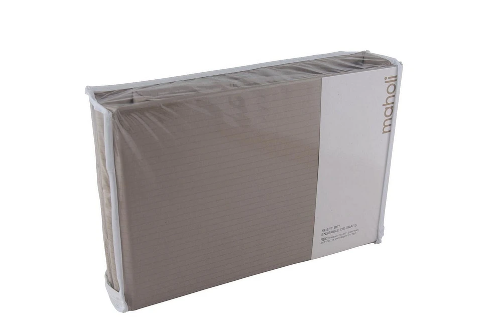 Ambassador Ensemble de draps en coton de 600 fils au pouce carré rayures Tuxedo de Maholi