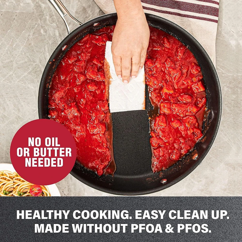 Granitestone Cookware Poêle à frire antiadhésive, poêle antiadhésive de 30,5 cm pour la cuisson et la friture, poêle à œufs renforcée de minéraux avec poignées qui restent froides, passe au lave-vaiss