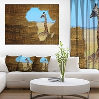 Design Art Conception De Carte De La Faune Afrique Art Sur Toile