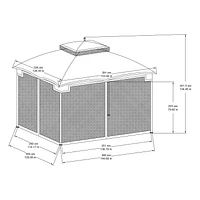 hometrends 10 ft. x 12 ft. Soft Top Gazebo, Includes bug netting