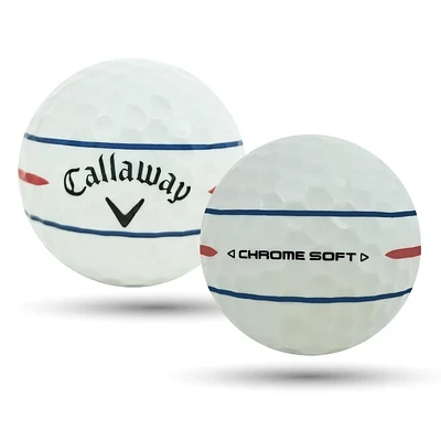 Mulligan - 12 Callaway Chrome Soft 2024 360 Triple Track 5A Mint Recycled Used Golf Balls