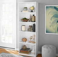 Mainstays Bibliothéque 5 Tablettes, Finitions Multiples tablettes réglable 71” de haut