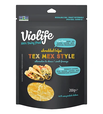 Violife Dairy Free Tex Mex Style Shreds 200g, VIOLIFE VEGAN TEX MEX SHRD 200g