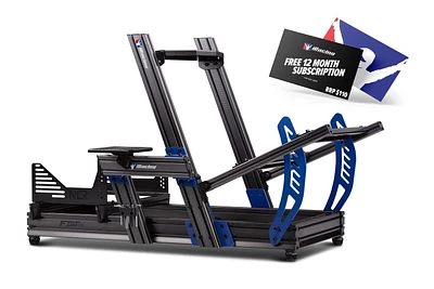Cockpit de simulateur avec profilé d’aluminium Next Level Racing® F-GT Elite Formula et GT – Édition iRacing