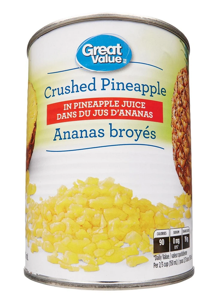 Great Value Crushed Pineapple, 540 mL