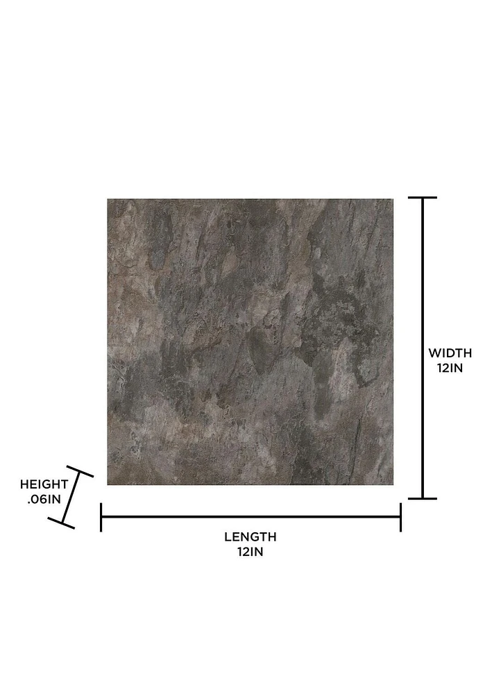 FloorPops Brownstone Peel and Stick Floor Tiles Set of 20