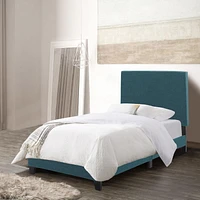 Ellery Fabric Tufted Twin Bed with Slats