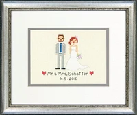 Bride and Groom Wedding Record Counted Cross Stitch Kit by Dimensions, Wedding Record Counted Cross Stitch Kit