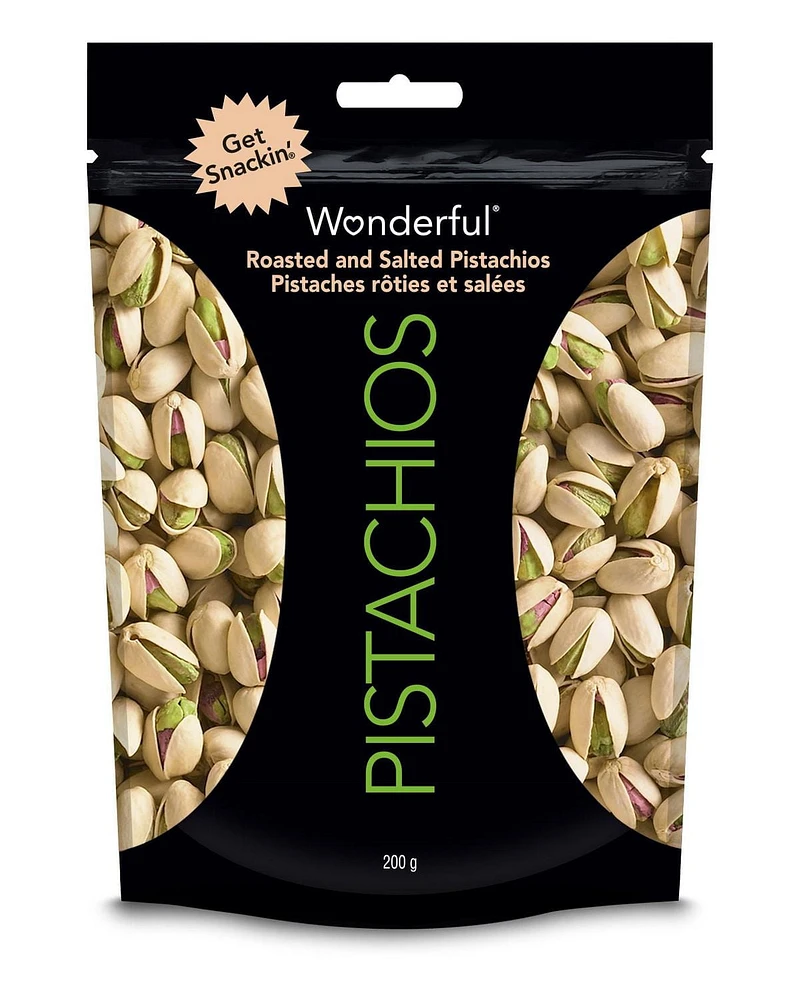 Pistaches rôties et salées de Wonderful Pistaches, 200 g 200g Pistaches rôties salées