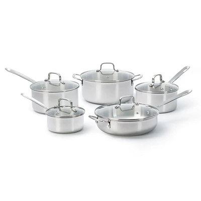 Starfrit Ensemble 10-Pièces en Acier Inoxydable 3-Plis