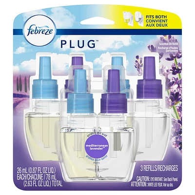 Febreze Plug Air Freshener Scented Oil Refill, Mediterranean Lavender
