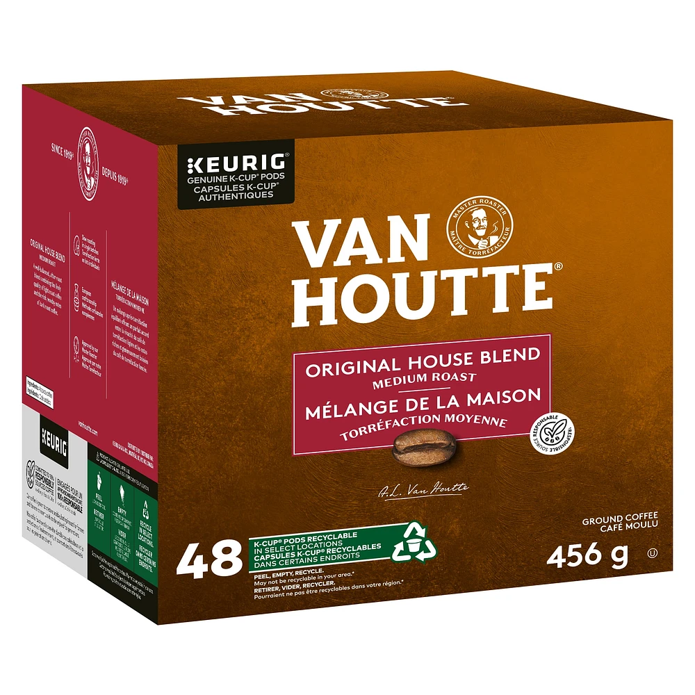 VAN HOU KC RS ORIGINAL HOUSE BLEND MEDIUM ROAST 48CT, VHOU KC RS ORIG HSE BL MED RST 48CT