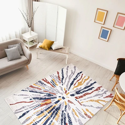 Tapis ECARPET Modern Intérieur Super Doux  Collection Sunburst