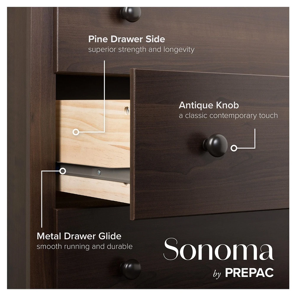 Prepac Commode à huit tiroirs