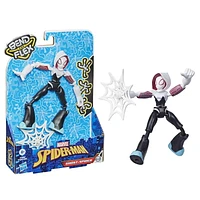 Marvel Spider-Man Bend and Flex  - Figurine flexible Ghost-Spider de 15 cm, incluant accessoire, pour enfants à partir de 6 ans