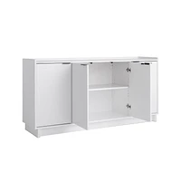 Prepac Simply Modern 4 Door Accent Cabinet White