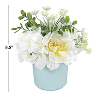 Pot de pivoines et hortensias Artificielle