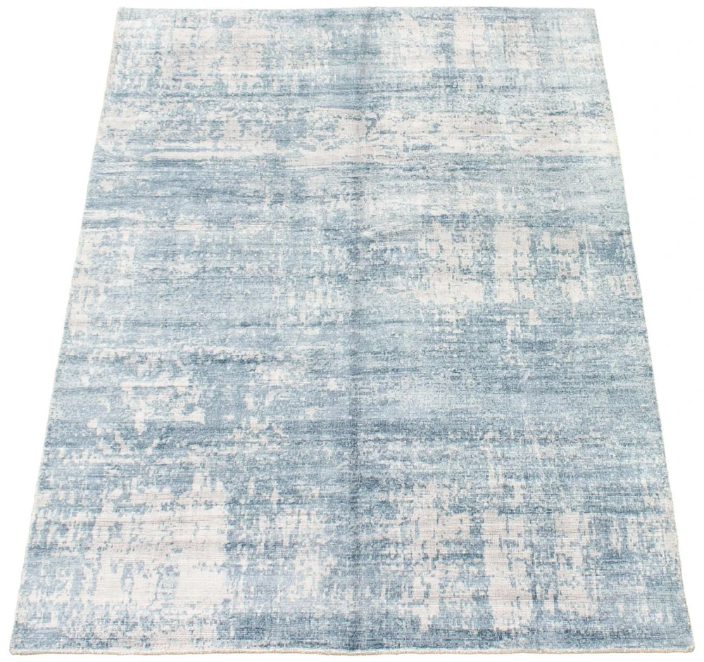 ECARPETGALLERY 4'9" x 6'10" Contemporary Galleria Hand Loomed Area Rug for Living Room, Dining Room and Bedroom in Blue