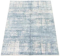 ECARPETGALLERY 4'9" x 6'10" Contemporary Galleria Hand Loomed Area Rug for Living Room, Dining Room and Bedroom in Blue