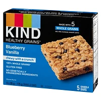 KIND Healthy Grains Vanilla Blueberry Bars, 5 pack, 5 - 12 oz (35g) bars