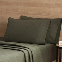 Mainstays Extra Soft Adult Jersey Bed Sheet Set, Double, Sea Turtle Green, 4 Pieces