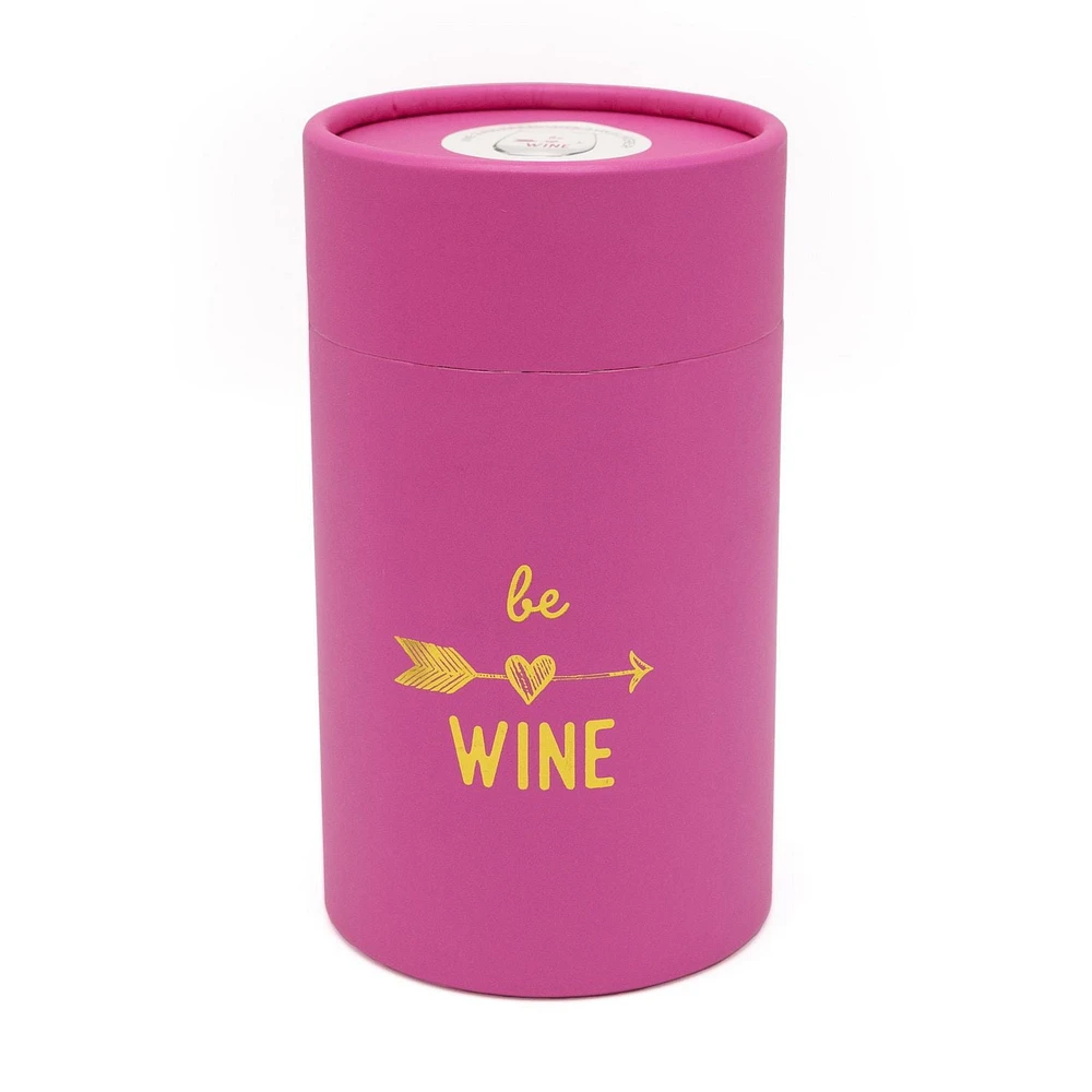 Façon de célébrer la Saint-Valentin Verre à vin dans une boîte ronde rose Be Wine