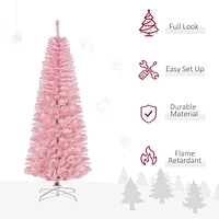 HOMCOM Arbre de Noël artificiel de 1,8 m avec ouverture automatique pour fête à la maison, rose