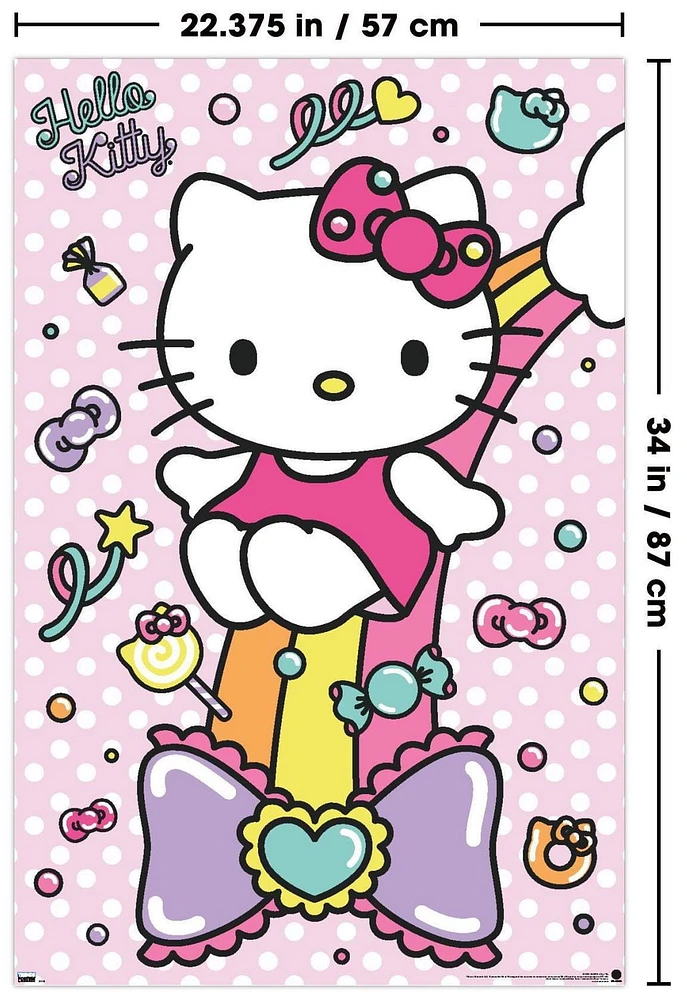 Hello Kitty: 21 Sugar Rush - Rainbow Wall Poster, 22.375" x 34"