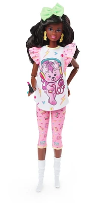 Barbie Rétro et Accessoires-Poupée Soirée Pyjama, années 80