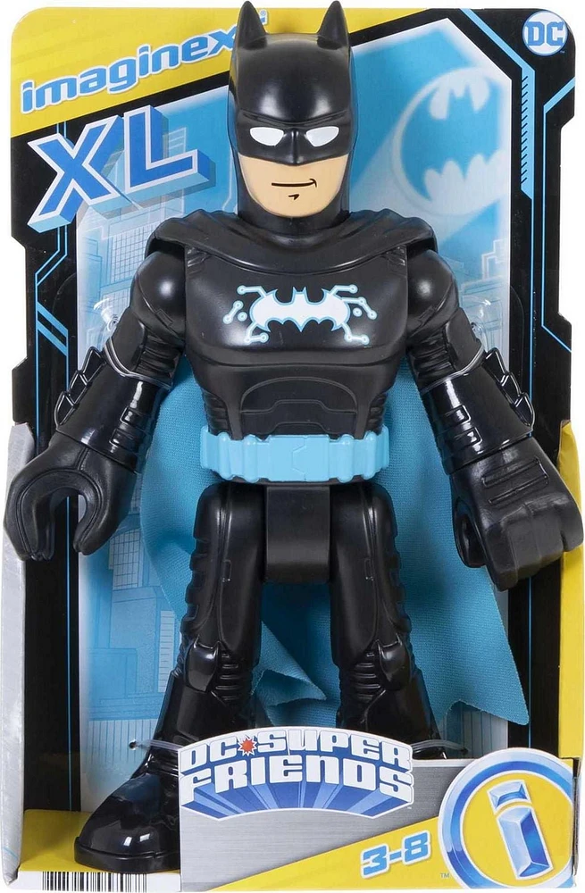 Imaginext DC Super Friends Batman XL 10-Inch Poseable Figure, Bat-Tech Blue
