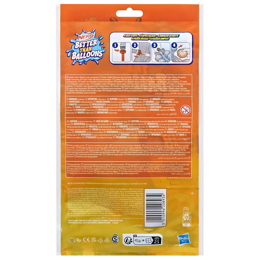 Nerf Better Than Balloons, jouets d'eau, 108 ballons