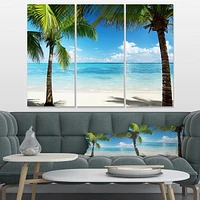 Designart Palmiers et mer Art mural sur toile