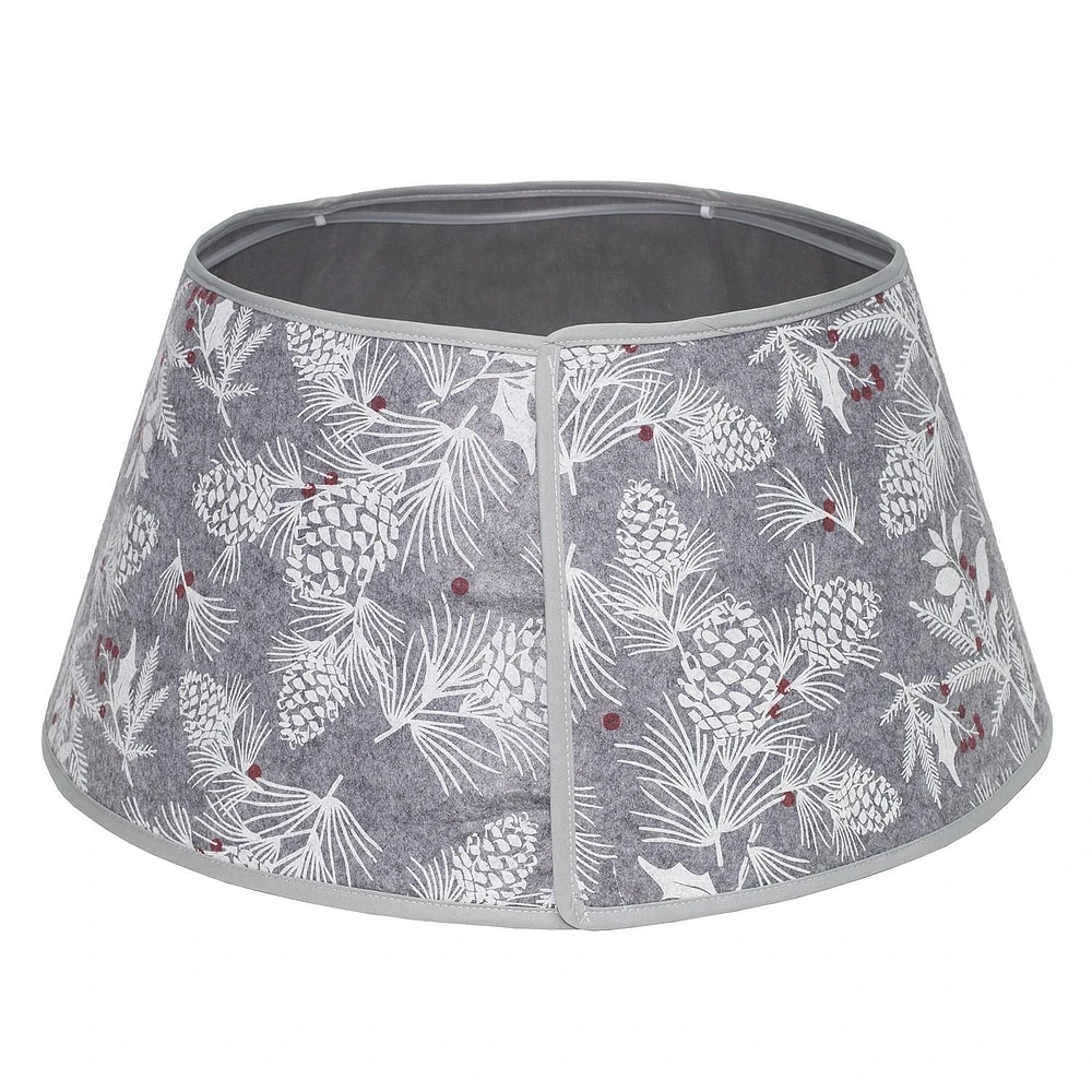 Holiday Time Mottled Felt Stand Band™ Tree Stand Collar with Canvas Trim