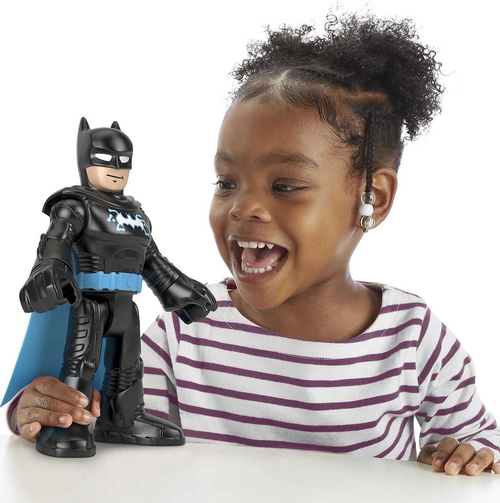 Imaginext DC Super Friends Batman XL 10-Inch Poseable Figure, Bat-Tech Blue