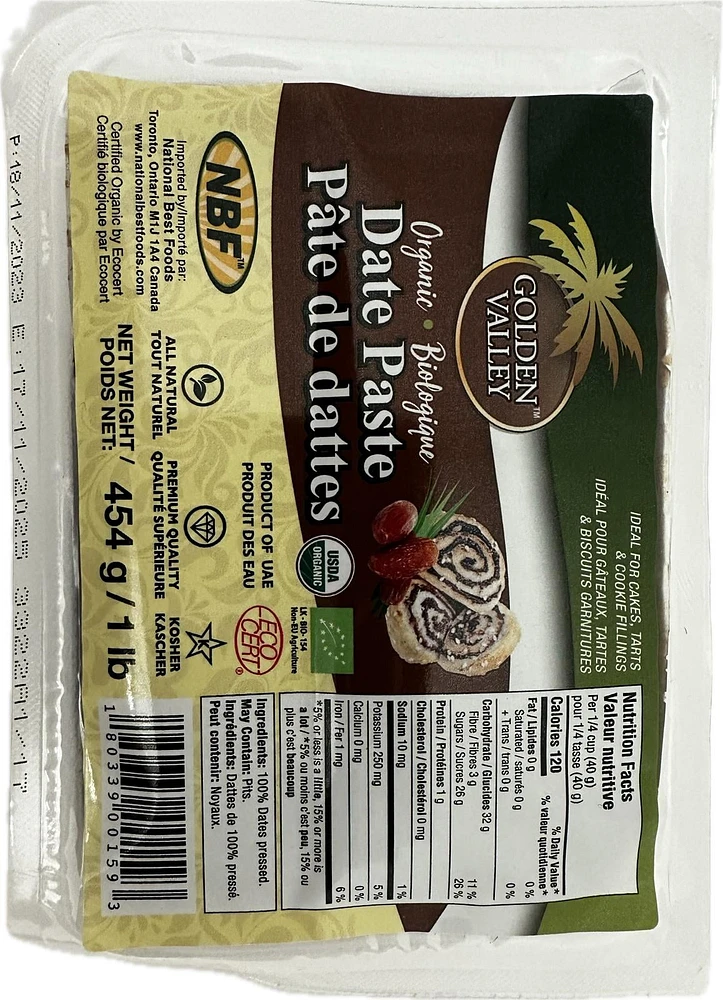 Golden Valley Date Paste 454g, 454 g