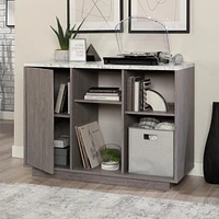 Sauder La Collection East Rock Meuble de rangement décoratif, Finition Ashen Oak, 431762