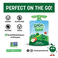 GoGo squeeZ Fruit Sauce, Apple Apple, No Sugar Added. 90g per pouch, Pack of 4, 4 x 90g pouches (360g)