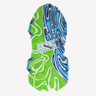 Rydr 50 inch, 2 person 3D molded snow sled (Lime/Blue)