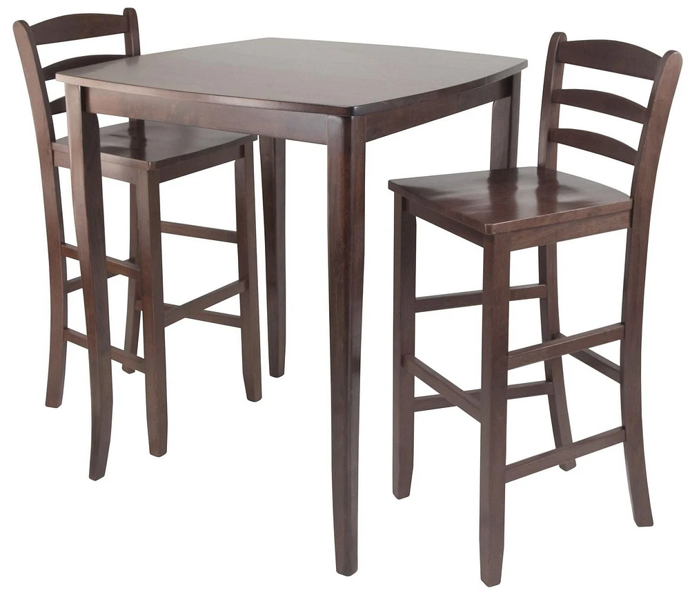 Inglewood 3pc table haute et tabourets à dossier
