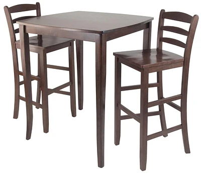 Inglewood 3pc table haute et tabourets à dossier