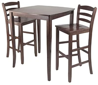 Inglewood 3pc table haute et tabourets à dossier
