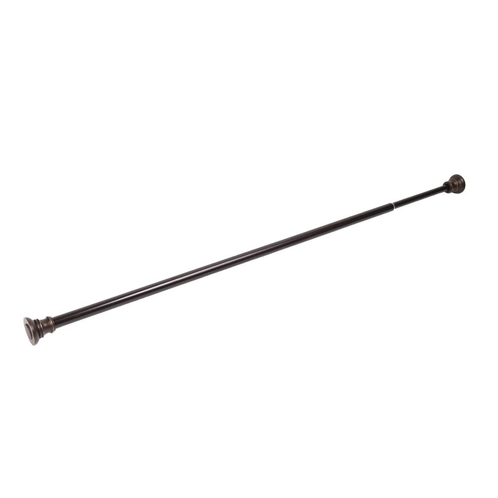 Lunar Fast Fit Nicholas 5/8" Diameter Complete Blackout No Tools Tension Window Curtain Rod, Adjustable Length