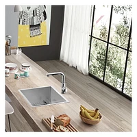 The akuaplus Single Undermount stainless steel Kitchen Sink - 24 in x 18 in