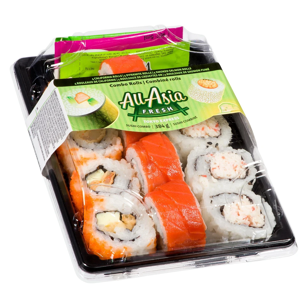 Sushi All Asia Fresh Combo Rolls, 384 g, 12 pieces