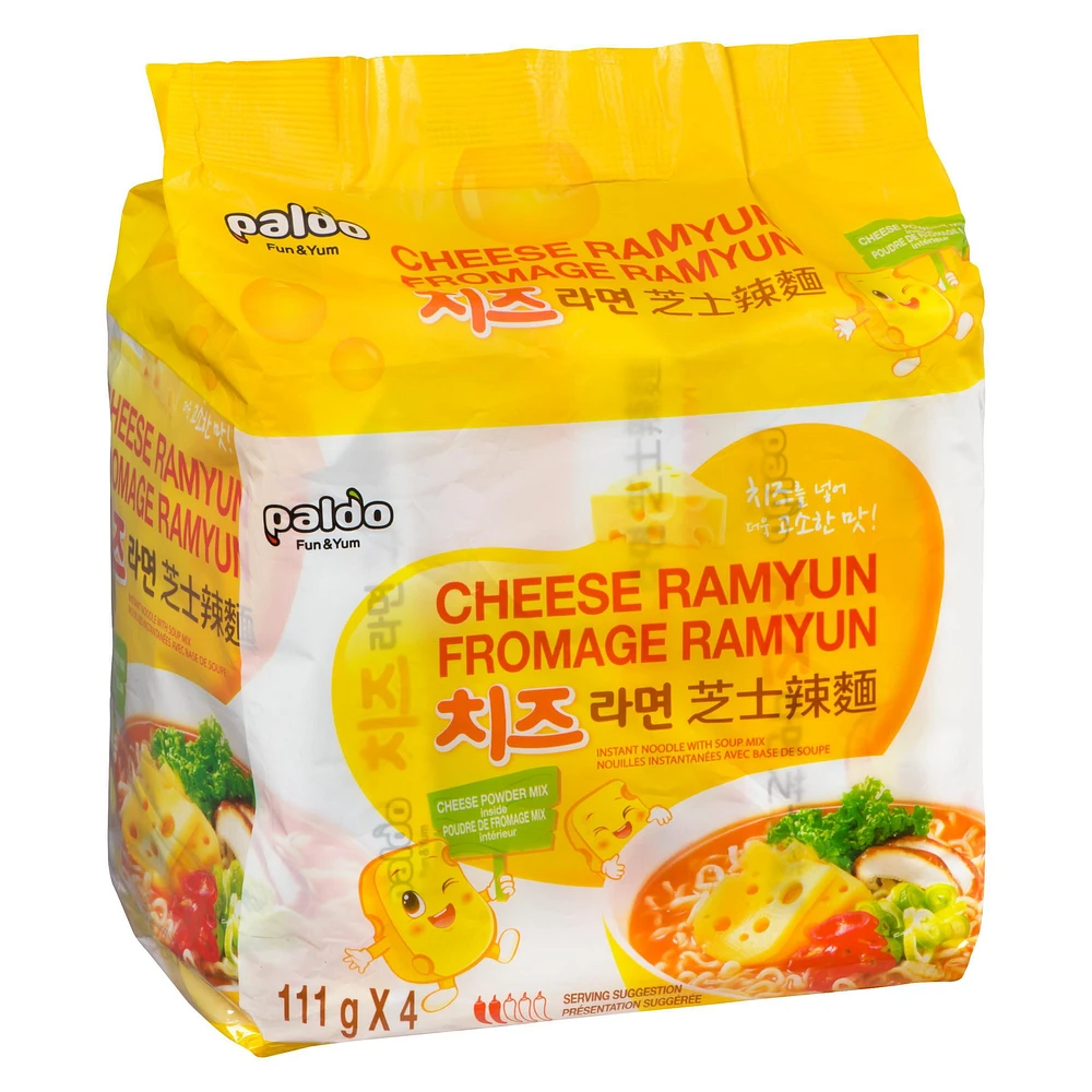 Paldo Cheese Ramyun Noodle, 111g x 4