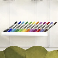 Sharpie Brush Twin Marqueurs permanents, marqueur à pointe pinceau et marqueur à pointe ultra fine, assortis, 12 pièces 12 unités