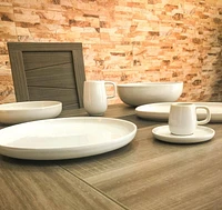 Mesa Ceramics Uno Assiette plate en grès 28 cm Ensemble de 4